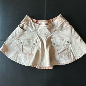 Stella McCartney Blush stretchy cotton distressed skirt 40